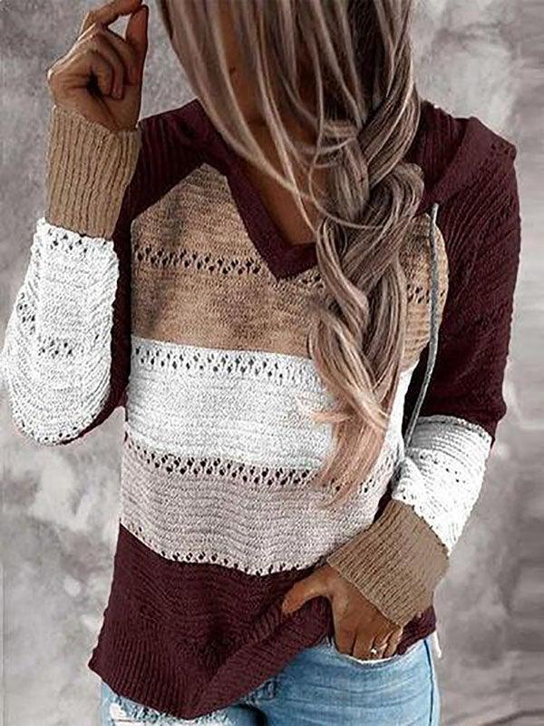 Moletom Feminino Tricotado Com Capuz - Estação do Inverno