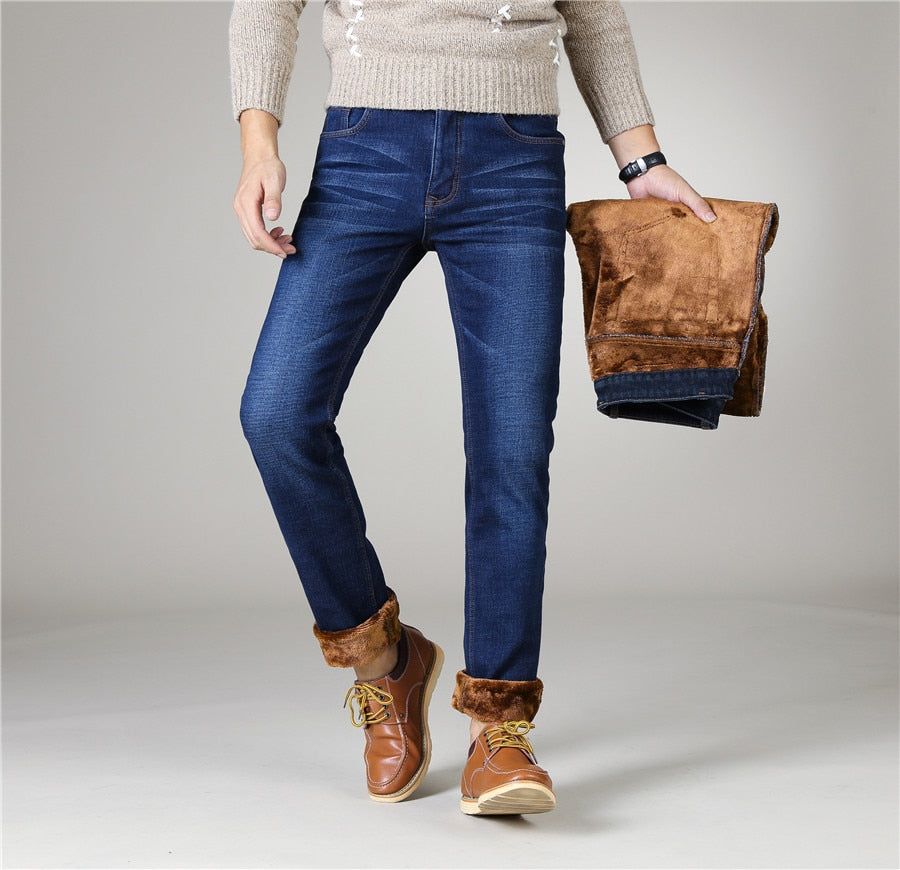 Calça Jeans Masculina Forrada em Lã